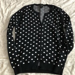 Ann Taylor Polka Dot Sweater/Cardigan